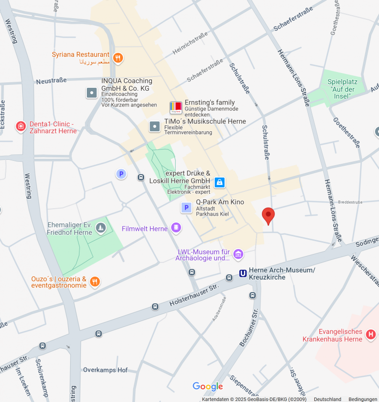 Google Maps - Adress-Pin Praxis an der Kreuzkirche
